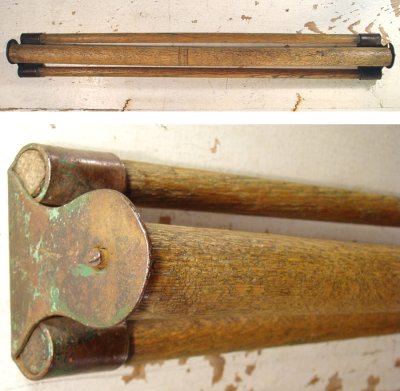 画像1: 1920's "Wood＆Metal" Country Roller Towel Bar