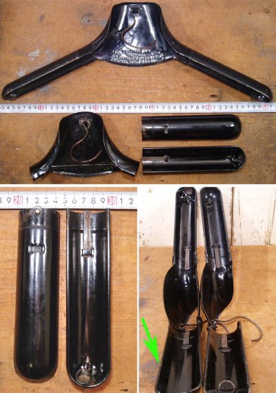 画像3: 1900-20's "TOURIST" Black Metal Hanger【2-sets】