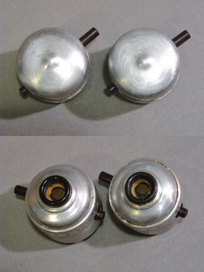 画像1: 1950's  Aluminum "ACORN" Pair Pendant Light Switch