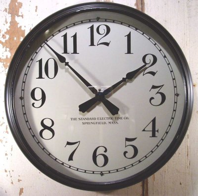 画像1: 1930's "Black Painted Aluminium" Wall Clock