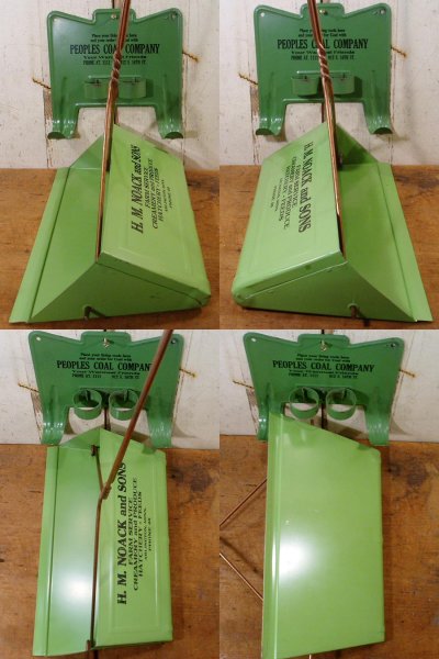 画像1: 1940's "GREEN" Advertising Dust pan＆Broom/Mop Holder【Dead-Stock?】