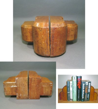 画像3: 1920-30's Art-Deco "OAK WOOD" Bookends