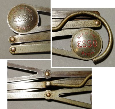 画像2: 1930's "ESSO" Advertising Folding Steel Hanger 