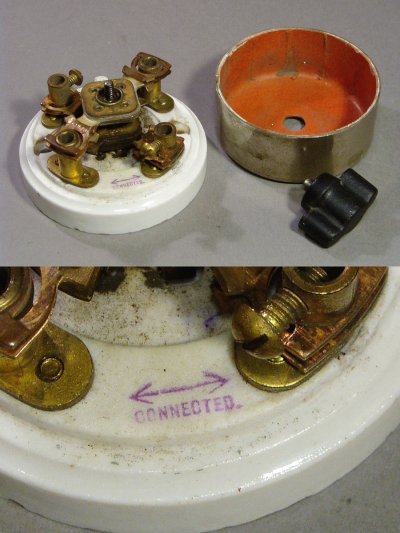 画像2: 1900-20's "Porcelain Base" 3-way Turn Switch