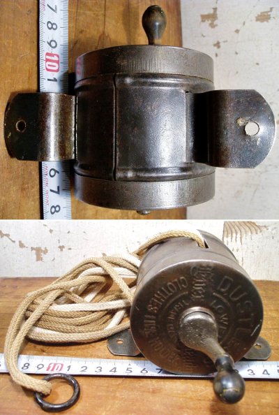 画像3: 1910's Wood Handle "Clothes-Line" Reel