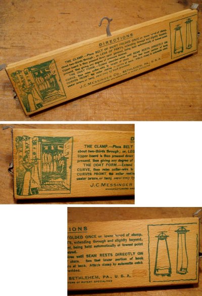 画像1: 1900-10's Wood "Advertising" Trousers Hanger