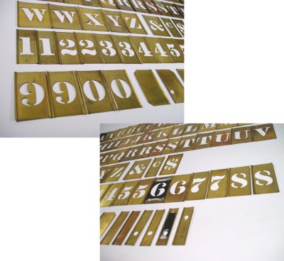 画像3: 【COMPLETE-79枚】1930-40's Brass Stencil Plate