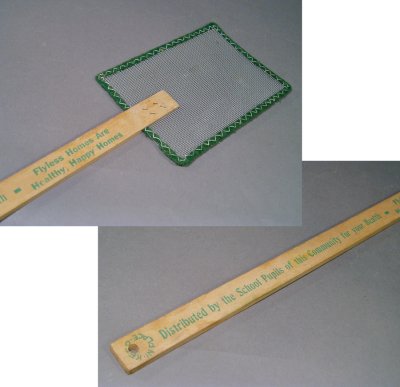 画像1: 1940's "ADVERTISING" Wood Fly Swatter 