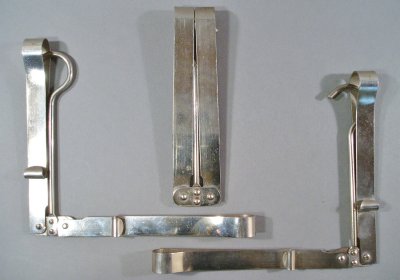 画像1: 1920-30's 3-sets Folding Steel Pants Hanger