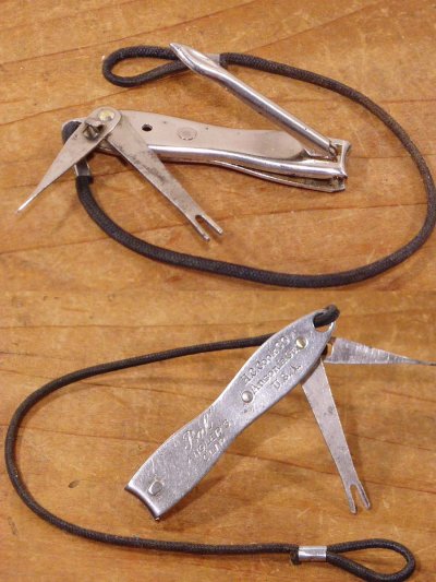 画像1: 1920〜30's Steel Nail Clipper [Key Holder] 