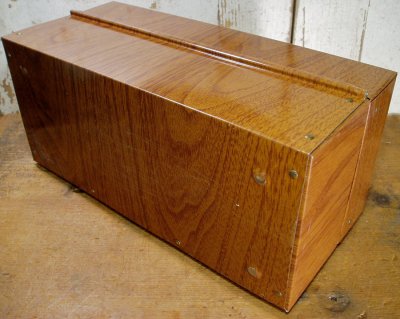 画像2: 1960's "WOOD" Steel Safety Box with Key