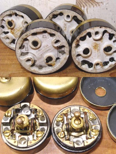 画像3: 1920-30's "Brass＆Porcelain" Toggle Switch