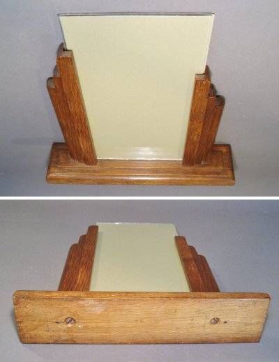 画像2: 1920-30's Art-Deco "OAK WOOD" Photo Frame