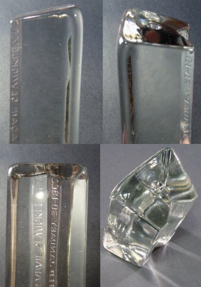 画像2: 1900-10's "Clear Glass" Pen Rest + Paper Weight