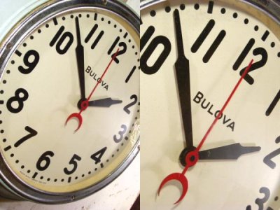 画像1: 40's "BLOVA" Hand Paint Metal Wall Clock