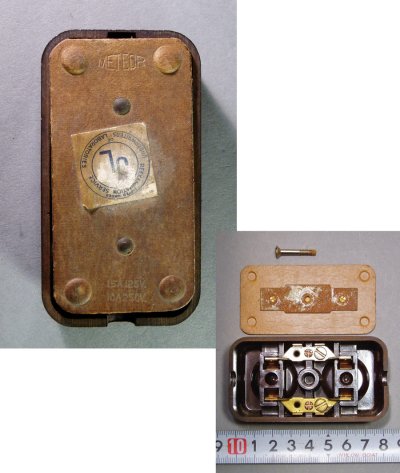 画像3: 1930-40's "Extension Cord" Bakelite Outlet with 3-Plug