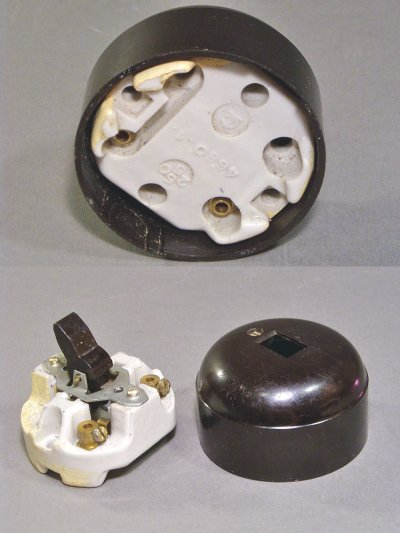 画像2: 1940-50's "FRANCE" Bakelite Switch 