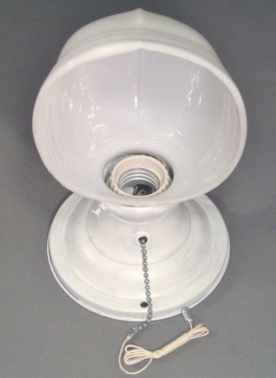 画像2: 1930-40's  "ART DECO" Milk Glass Bathroom Lamp