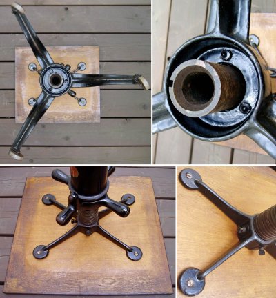 画像3: 1910's "SATELLITE" Adjustable Cast Iron Table