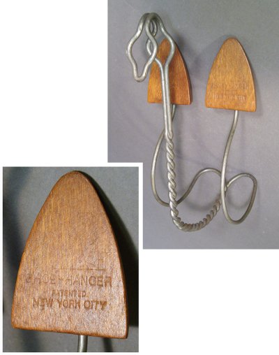 画像1: 1920-30's Twisted Wire＆Wood "Shoes Hanger" - New York City